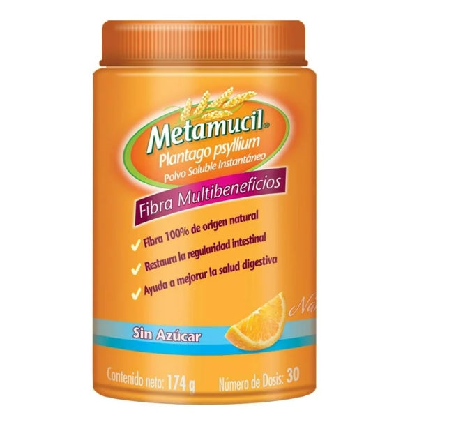 Metamucil Fiber Supplement Sugar-Free Powder, Orange 15 Oz 174 g BB03 / 24